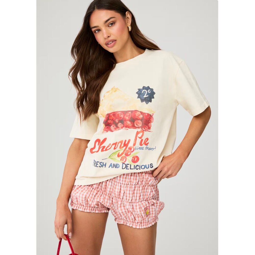 Maku The Label 'Cherry Pie' Oversized Tee Size Medium NWT